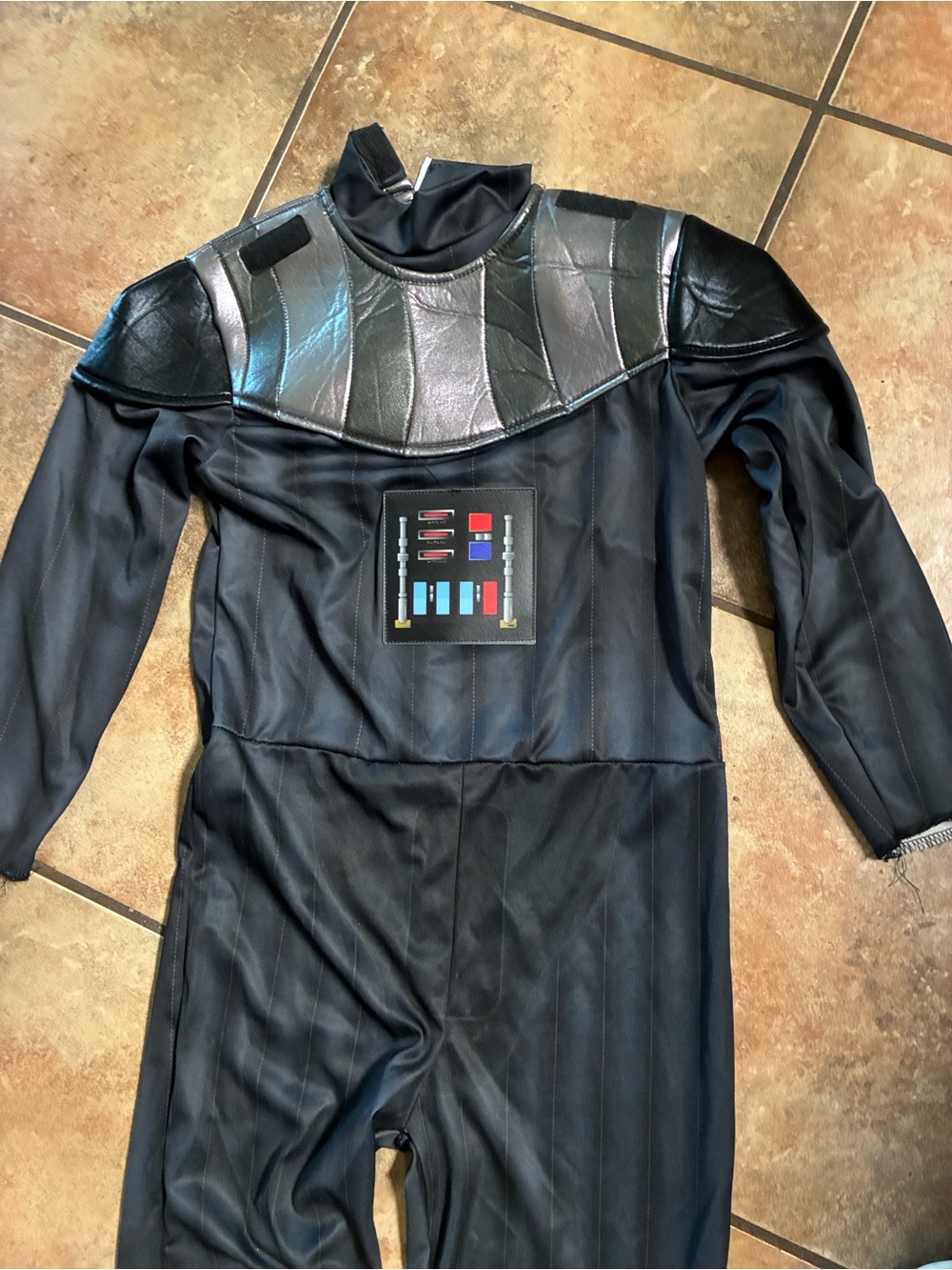 Kids Black Space Warrior Costume with Chest Panel Star Wars !